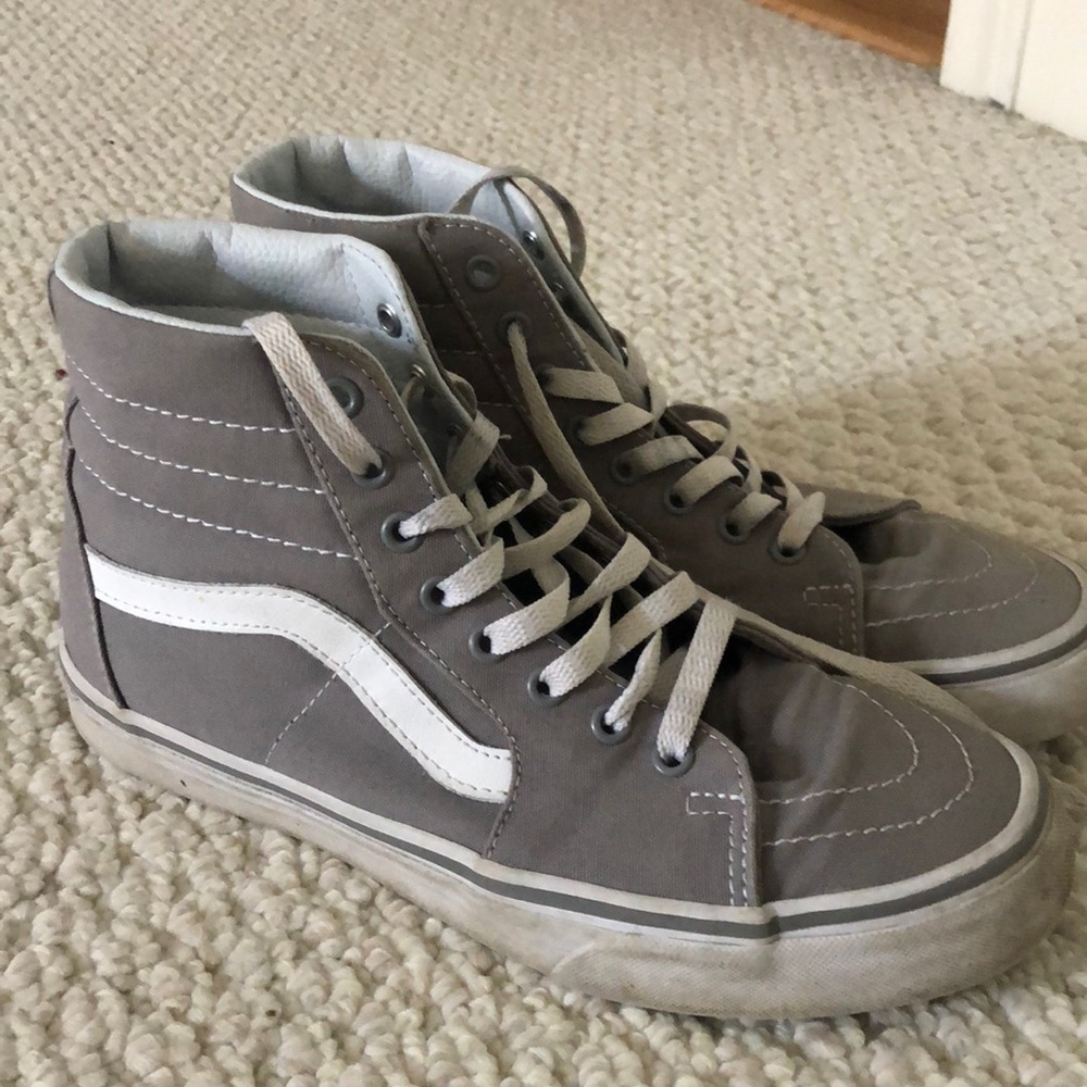 GREY HI TOP VANS